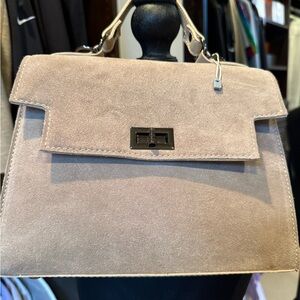 Elegant Tan Suede Handbag